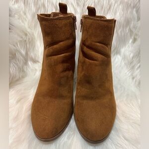 Express Brown Ankle Booties Suede Slouchy